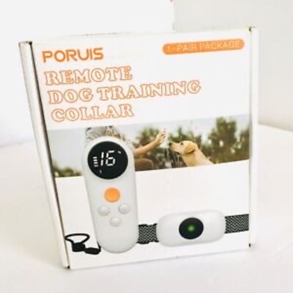 PORUIS Remote Dog Training Collar White For Small To Medium Dogs
